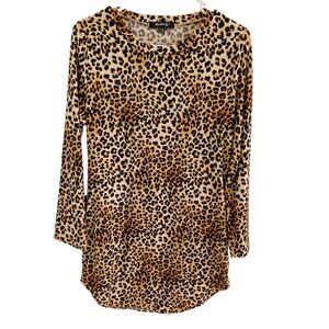 Absolutely Love It Dress Womens Size XL Leopard Jaguar Cheetah Animal Print